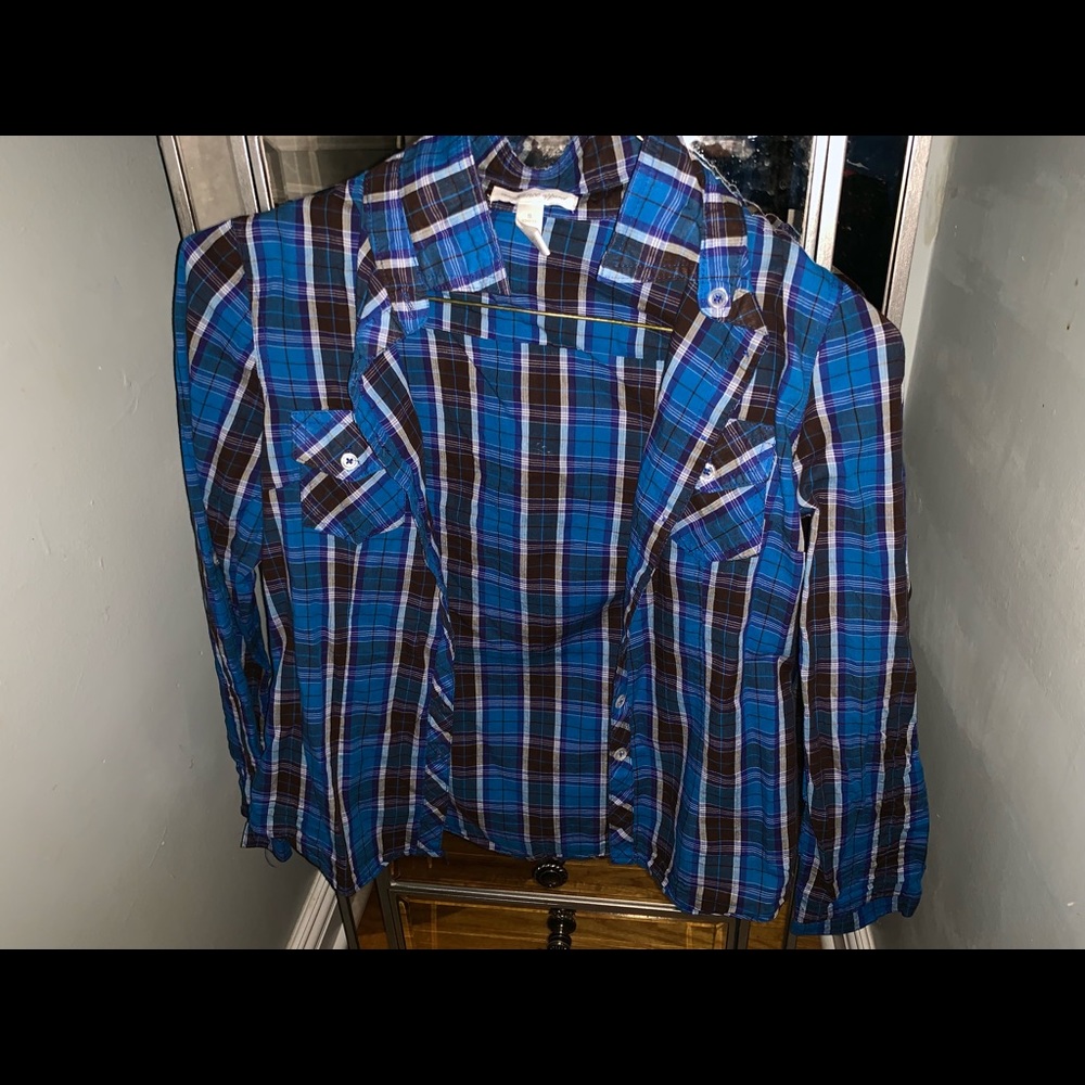 Blue plaid flannel